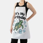 Zeeschildpad Verjaardag Shirt Ontwerp_1 Schort (Insitu)