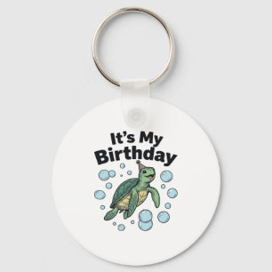 Zeeschildpad Verjaardag Shirt Ontwerp_1 Sleutelhanger