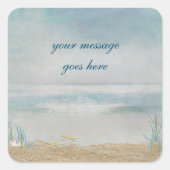 zeeschildpad vierkante sticker (Voorkant)