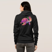 Zeeschildpad Volwassene Ritssluiting Hoodie (Achterkant volledig)