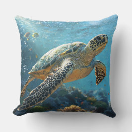 🐢 zeeschildpad voor marien deco kussen