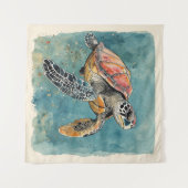 Zeeschildpad Wandkleed (Voorkant (horizontaal))