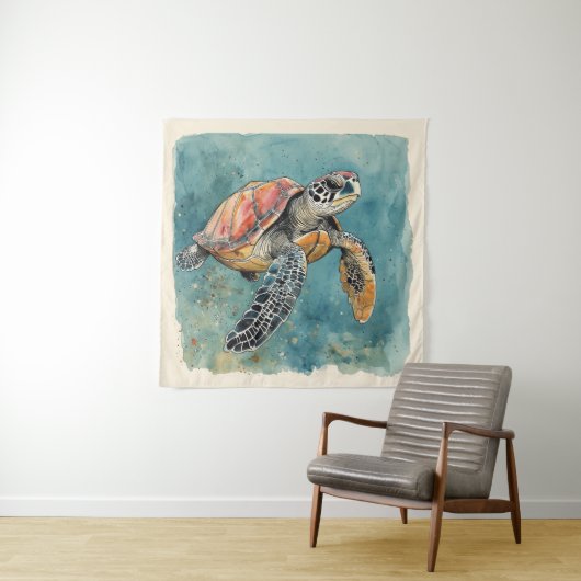 Zeeschildpad Wandkleed (In situ)