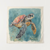 Zeeschildpad Wandkleed (Voorkant)