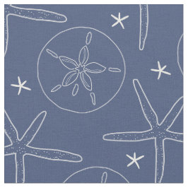 Zeeschildpad, zeemaand blauw en witte kuststroop stof