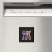 Zeeschildpadden amerikaanse vlag onafhankelijkheid magneet (Insitu (Vaatwasser))