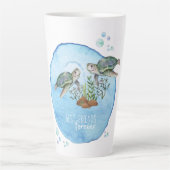 Zeeschildpadden BFFs - Persoonlijke Cadeaus voor B Latte Mok (Voorkant)