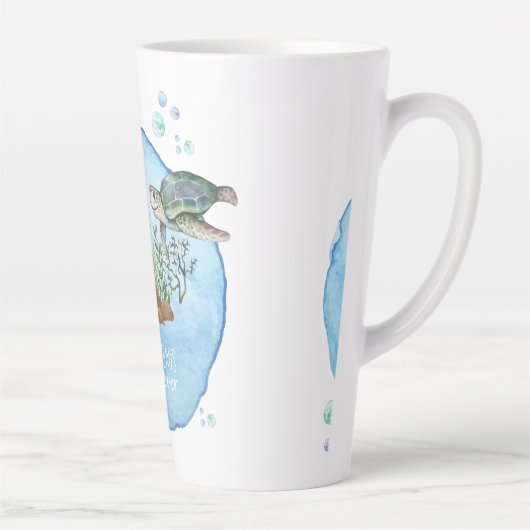 Zeeschildpadden BFFs - Persoonlijke Cadeaus voor B Latte Mok (Rechts)