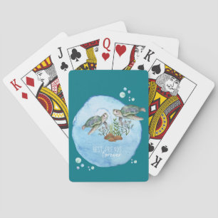 Zeeschildpadden BFFs - Persoonlijke Cadeaus voor B Pokerkaarten