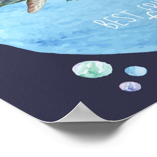 Zeeschildpadden BFFs - Persoonlijke Cadeaus voor B Poster (Hoek)