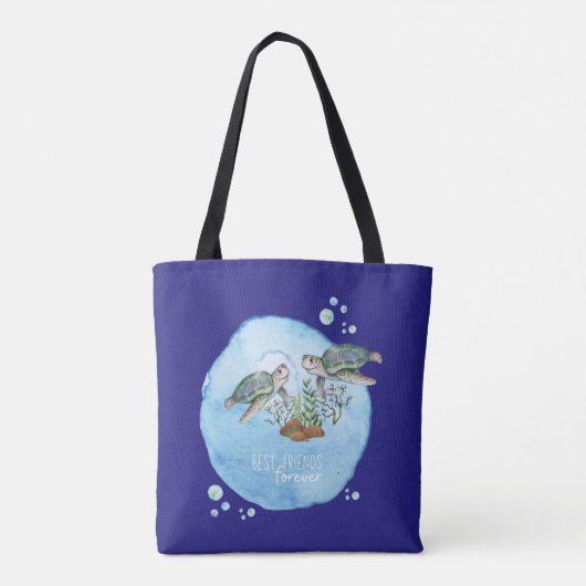 Zeeschildpadden BFFs - Persoonlijke Cadeaus voor B Tote Bag (Achterkant)