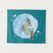 Zeeschildpadden BFFs - Persoonlijke Cadeaus voor B Wandkleed (Voorkant (horizontaal))