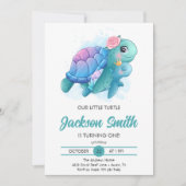 Zeeschildpadden Cute Kids Verjaardagsfeestje  Kaart (Voorkant)