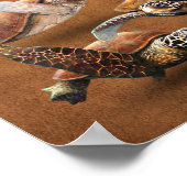 Zeeschildpadden Dieren Uitsterven Red De Schildpad Poster (Hoek)