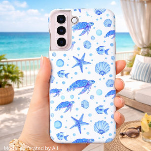 Zeeschildpadden en Schelpen - Oceaangeïnspireerd D Samsung Galaxy Hoesje