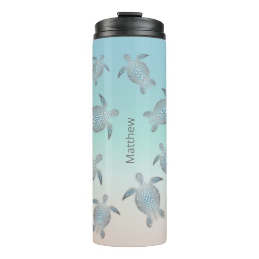 Zeeschildpadden | Kustmonogram Thermosbeker (Voorkant)