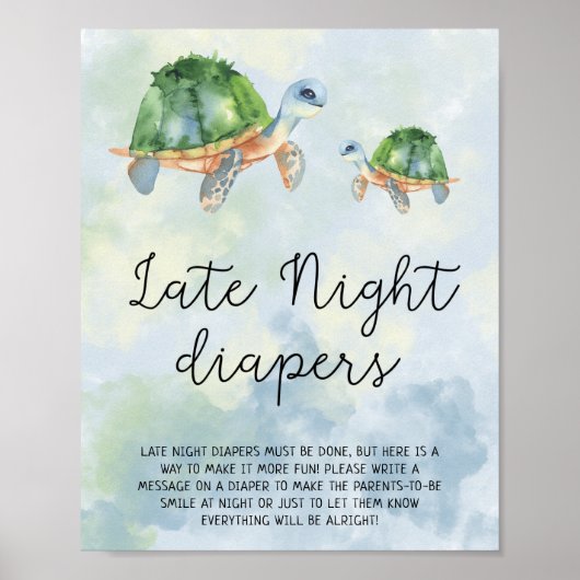 Zeeschildpadden - Luier Uit De Nacht Poster (Voorkant)
