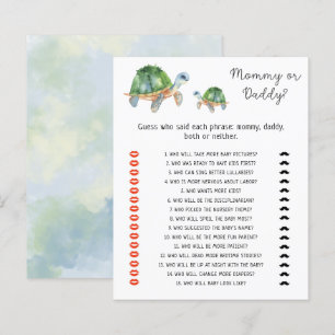Zeeschildpadden - mama of papa baby shower spel