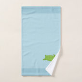 Zeeschildpadden op turkoois mintgroene badhanddoek bad handdoek (Handdoek)