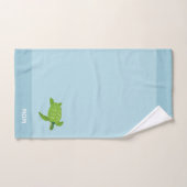 Zeeschildpadden op turkoois mintgroene badhanddoek bad handdoek (Handdoek)