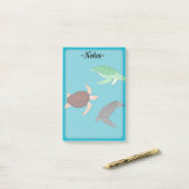 Zeeschildpadden Post-it® Notes (Op bureau)