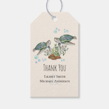 Zeeschildpadden Strand Bruiloft Cadeautags