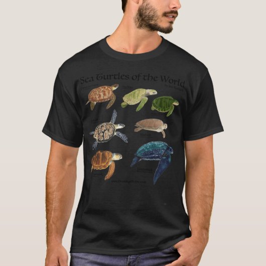 Zeeschildpadden van de Wereld vrienden T-shirt (Voorkant)