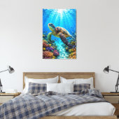 Zeeschildpadparadijs Canvasprint Canvas Afdruk (Insitu (Slaapkamer))
