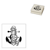 Zeeschip met anker rubberstempel (Gestempeld)