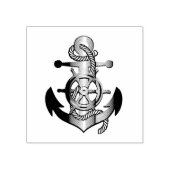 Zeeschip met anker rubberstempel (Afrduk)
