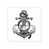 Zeeschip met anker rubberstempel (Afrduk)