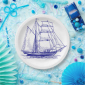 Zeeschip met blauw bord (Feest)