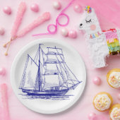 Zeeschip met blauw bord (Feest)