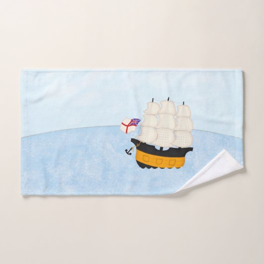Zeeschip op het Zee Bad Handdoek (Handdoek)