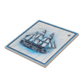  zeeschipkaart tegeltje (Zijkant)