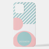 Zeeschuim Blush Roze Mideeuwse Cirkels Art Patroon iPhone Hoesje (Achterkant)