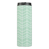 Zeeschuim en grijs visgraat Monogram Thermosbeker (Achterkant)