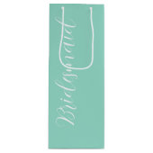 Zeeschuim gestileerde script bruidsmeisje voor de  wijn cadeautas (Voorkant)