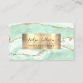 Zeeschuim Green en Gold Agaat Visitekaartje (Voorkant)