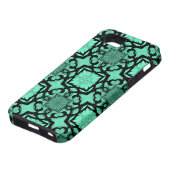 Zeeschuim groen en zwart geometrische caleidoscoop Case-Mate iPhone case (Onderkant)