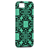 Zeeschuim groen en zwart geometrische caleidoscoop Case-Mate iPhone case (Back/Rechts)
