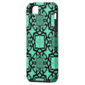 Zeeschuim groen en zwart geometrische caleidoscoop Case-Mate iPhone case (Achterkant Links)
