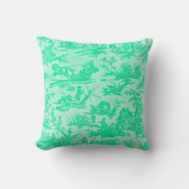 Zeeschuim Groen Toile Kussen