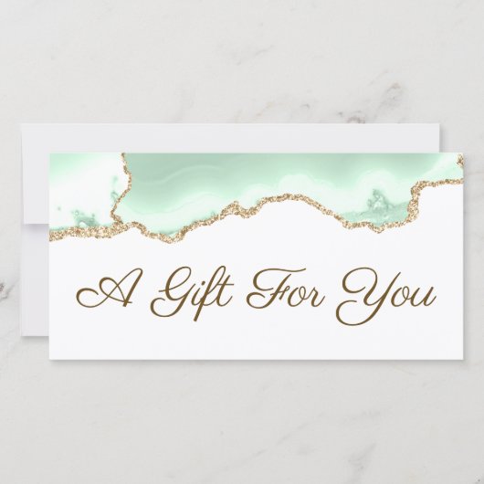 Zeeschuim groene agaat cadeaubon (Voorkant)