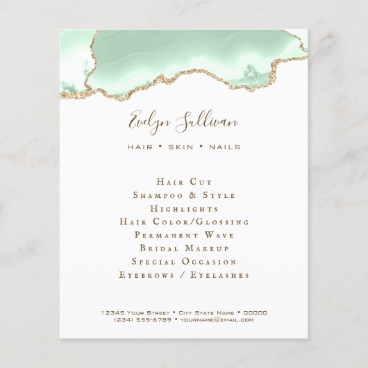 Zeeschuim groene agaat flyer (Voorkant)