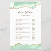 Zeeschuim groene agaat prijslijst flyer (Voorkant)