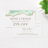 Zeeschuim groene agaat referral kaart (Bureau)