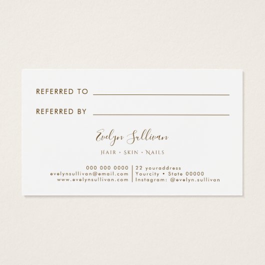 Zeeschuim groene agaat referral kaart (Achterkant)