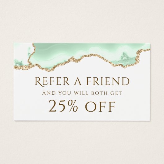 Zeeschuim groene agaat referral kaart (Voorkant)