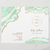 Zeeschuim groene agaat service menu brochure (Voorkant)